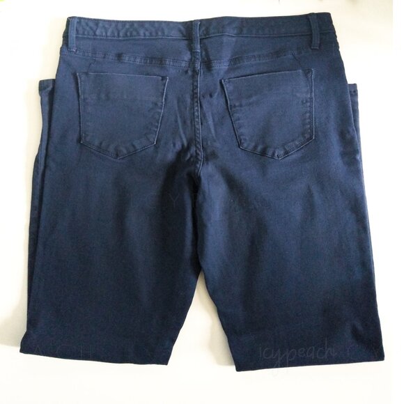 Mossimo Skinny Jeans Size 12 Dark Navy Denim Stretchy Classic Preppy Equestrian - Picture 2 of 13